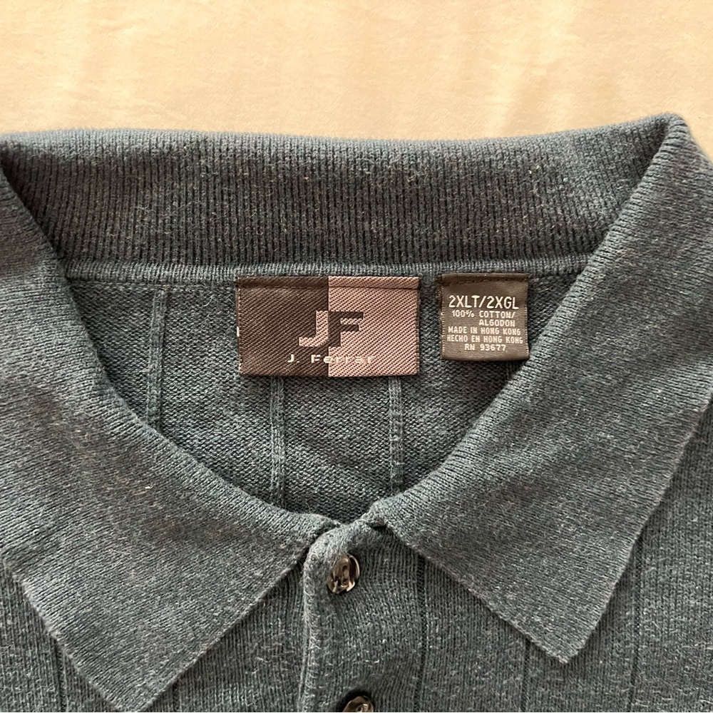 Men’s J. Ferrar Lightweight Long Sleeve Sweater – 2XLT – Heather Blue